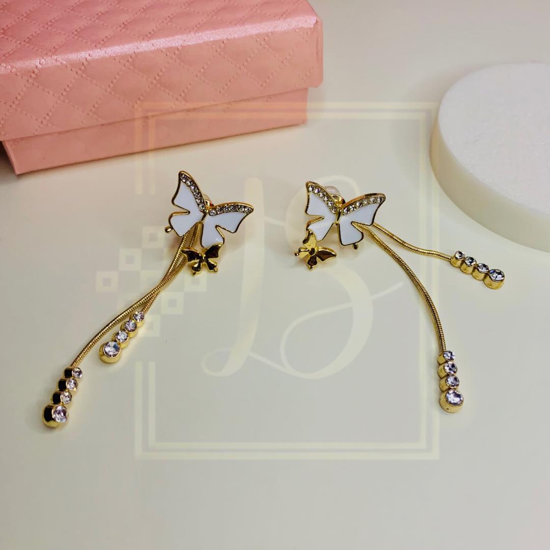 Aretes Colgantes de Mariposa