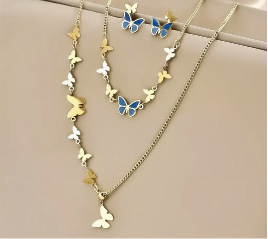 Conjunto Azul Mariposa